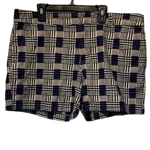 Timmy Hilfiger shorts size‎ 12 plaid navy chambray